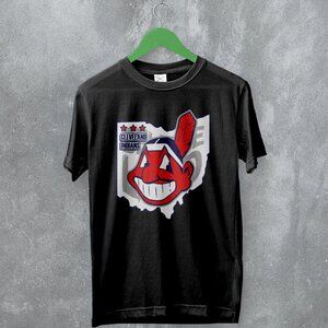 Cleveland Guardians Old Logo Indians Map Believe Land Baseball Graphic T-Shirt